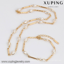 64067- Xuping Classique coffret bijoux de Noël neckalce &amp; bracelet perlé